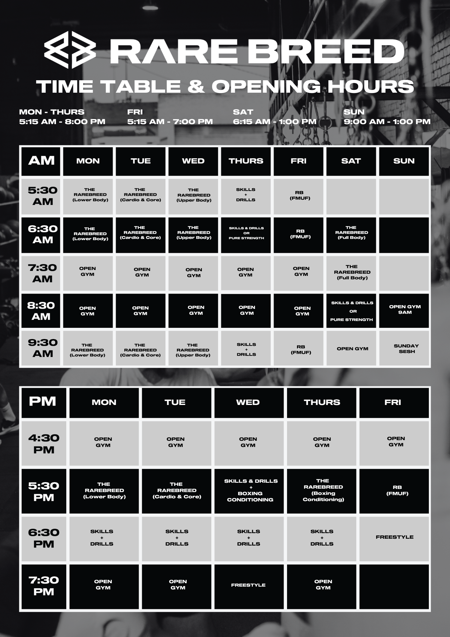 timetable